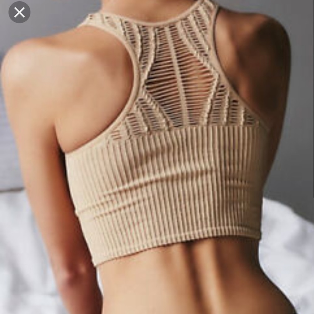 Free people high neck crop tank